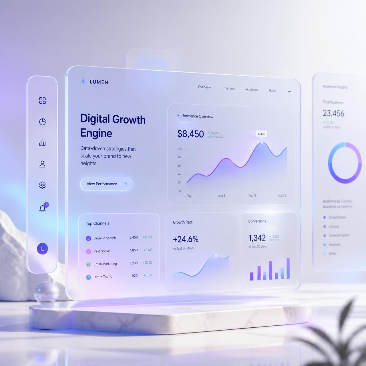 Laxtern Digital growth engine dashboard